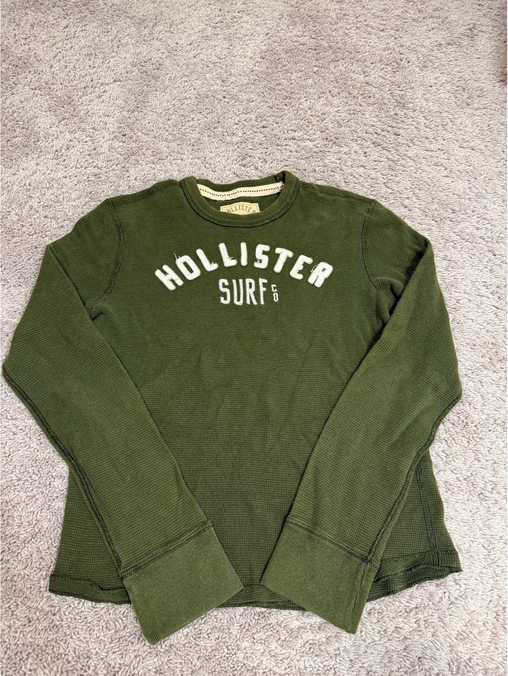 Vintage Circa 2003 Hollister Surf Co Thermal Women’s Medium Green Y2K